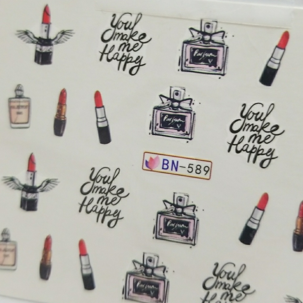 Nail decal sticker black  BN-589